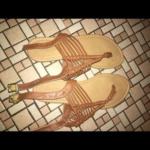 Brown sandals size 7